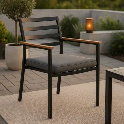 Nohr Terrasstoelen|Tuinstoel Markeia kleur Zwart