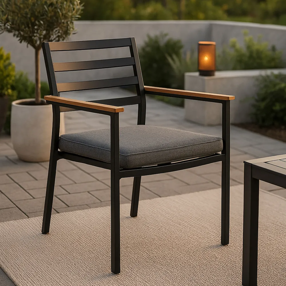 Nohr Terrasstoelen|Tuinstoel Markeia kleur Zwart