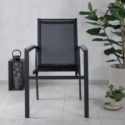Nohr Terrasstoelen|Tuinstoel Marnell Textileen Zwart