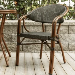 Nohr Terrasstoelen|Tuinstoel Pritesh Met armleuning Zwart