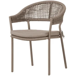 WOOOD Terrasstoelen|Tuinstoel Rilo Gevlochten touw, kleur Zand