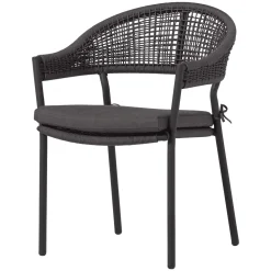 WOOOD Terrasstoelen|Tuinstoel Rilo Gevlochten touw, kleur Bruin