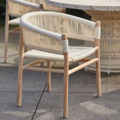 Rivièra Maison Terrasstoelen|Tuinstoel Saint Tropez Teakhout en touw