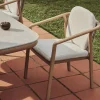 Kave Home Terrasstoelen|Tuinstoel Sirte kleur Ecru/Houtlook