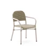 Kave Home Terrasstoelen|Tuinstoel Tuccia Rattan, kleur Beige/Groen