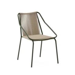 Kave Home Terrasstoelen|Tuinstoel Zivia Staal en touw