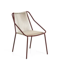 Kave Home Terrasstoelen|Tuinstoel Zivia Staal en touw