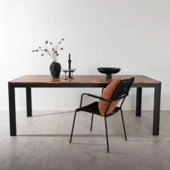 Nohr Eettafels Voor In Je Tuin|Tuintafel Catheryne Acaciahout, 205 x 90cm, kleur Zwart Naturel
