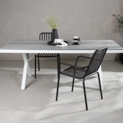 Nohr Eettafels Voor In Je Tuin|Tuintafel Ceddrick 200 x 100cm, kleur Licht Grijs