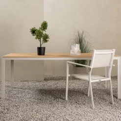 Nohr Eettafels Voor In Je Tuin|Tuintafel Erikka 205 x 90cm, kleur Beige