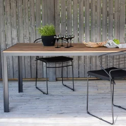 Nohr Eettafels Voor In Je Tuin|Tuintafel Erikka Polywood, kleur Naturel/ Zwart