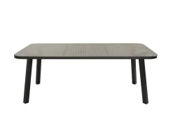 Nohr Eettafels Voor In Je Tuin|Tuintafel Leontyne Glas en wicker, 200 x 100cm Beige