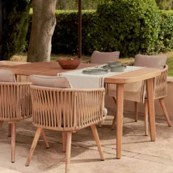 Kave Home Eettafels Voor In Je Tuin|Tuintafel Maset Eucalyptushout Naturel