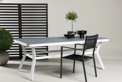 Nohr Eettafels Voor In Je Tuin|Tuintafel Sauel Glas, 200 x 100cm, kleur Wit
