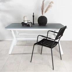 Nohr Eettafels Voor In Je Tuin|Tuintafel Sauel Spraystone, 160 x 90cm Wit