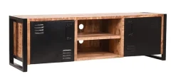 LABEL51 Tv-Meubel Zwart|TV-meubel Brussels Mangohout Naturel