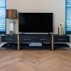 Richmond Interiors Tv-Meubel Zwart|TV-meubel Cambon Eiken, 240cm