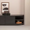 WOOOD Tv-Meubel Zwart|TV-meubel Finca Rechts, Mat zwart, 78cm