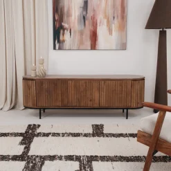 Livingfurn Tv-Meubel Hout|TV-meubel Noor Mangohout, kleur Naturel