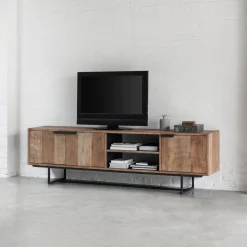 DTP Home Tv-Meubel Hout|TV-meubel Odeon Teakhout, 200cm Bruin