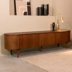 LABEL51 Tv-Meubel Zwart|TV-meubel Oliva Eiken, 220cm