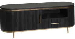 Tower Living Tv-Meubel Zwart|TV-meubel Rivello Mangohout, 150cm