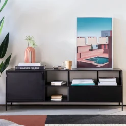 Kave Home Tv-Meubel Zwart|TV-meubel Shantay metaal, 150cm Zwart