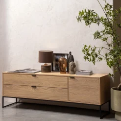 WOOOD Tv-Meubel Hout|TV-meubel Silas Eiken, 180cm, kleur Naturel