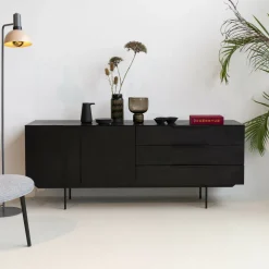 Zuiver Tv-Meubel Zwart|TV-meubel Travis Eikenhout, 180cm