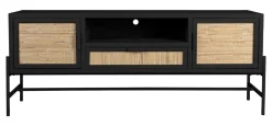 Dutchbone Tv-Meubel Zwart|TV-meubel Yasu Rattan, 148cm