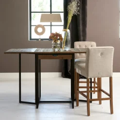 Rivièra Maison Bartafels|Uitschuifbare Bartafel Shelter Island 74-122-170 x 95cm Black