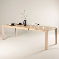 Nohr Uitschuifbare Eettafel|Rechte Eettafel|Uitschuifbare Eettafel Cederick Eikenhout, 170/210/250 x 95cm