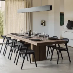 Ethnicraft Uitschuifbare Eettafel|Rechte Eettafel|Uitschuifbare Eettafel Double Hout, 200/300 x 100cm