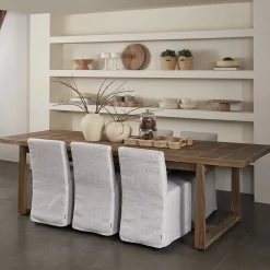 Rivièra Maison Uitschuifbare Eettafel|Rechte Eettafel|Uitschuifbare Eettafel Fraser Island 220/280/340 x 100cm