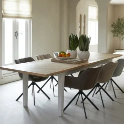 Rivièra Maison Uitschuifbare Eettafel|Rechte Eettafel|Uitschuifbare Eettafel Pacifica Mangohout, 220/265/310 x 100cm