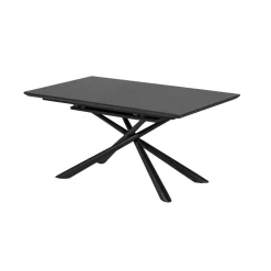 Kave Home Uitschuifbare Eettafel|Rechte Eettafel|Uitschuifbare Eettafel Theone 160-210 x 90cm Zwart