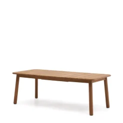 Kave Home Eettafels Voor In Je Tuin|Uitschuifbare Eettafel|Uitschuifbare Eettafel Turqueta hout, 220-294 x 100cm Teak