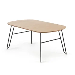 Kave Home Uitschuifbare Eettafel|Ovale Eettafel|Uitschuifbare Ovale Eettafel Novac