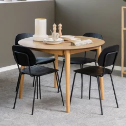 Bendt Uitschuifbare Eettafel|Ronde Eettafel|Uitschuifbare Ronde Eettafel Montreux Eiken