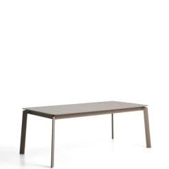 Kave Home Eettafels Voor In Je Tuin|Uitschuifbare Tuintafel Brela 205/287 x 100cm, kleur Taupe