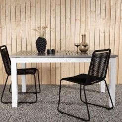 Nohr Eettafels Voor In Je Tuin|Uitschuifbare Tuintafel Candise 152/210 x 90cm, kleur Wit