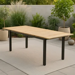Nohr Eettafels Voor In Je Tuin|Uitschuifbare Tuintafel Constantina Teakhout, 180/240 x 90cm