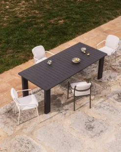 Kave Home Eettafels Voor In Je Tuin|Uitschuifbare Tuintafel Livorno 233/350 x 100cm