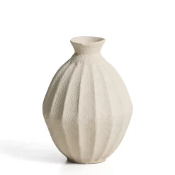 Kave Home Vazen|Vaas Arquena Papier-maché Beige