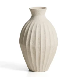 Kave Home Vazen|Vaas Arquena Papier-maché Beige