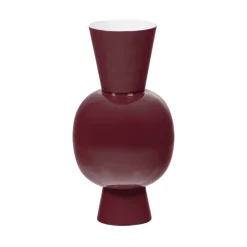 WOOOD Vazen|Vaas Auri 38cm, kleur Wijnrood Wijnrood (Burgundy)