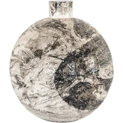 Richmond Interiors Vazen|Vaas Delisha 40cm, kleur Zwart/Wit Zwart / wit