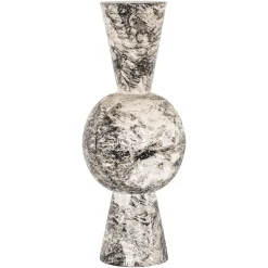 Richmond Interiors Vazen|Vaas Florry 64cm, kleur Zwart/Wit