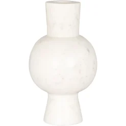 Richmond Interiors Vazen|Vaas Jonah Marmer, 28cm Wit