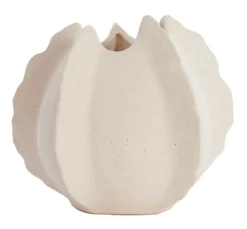 Light & Living Vazen|Vaas Kelapa Keramiek, 23cm Cru00e8me